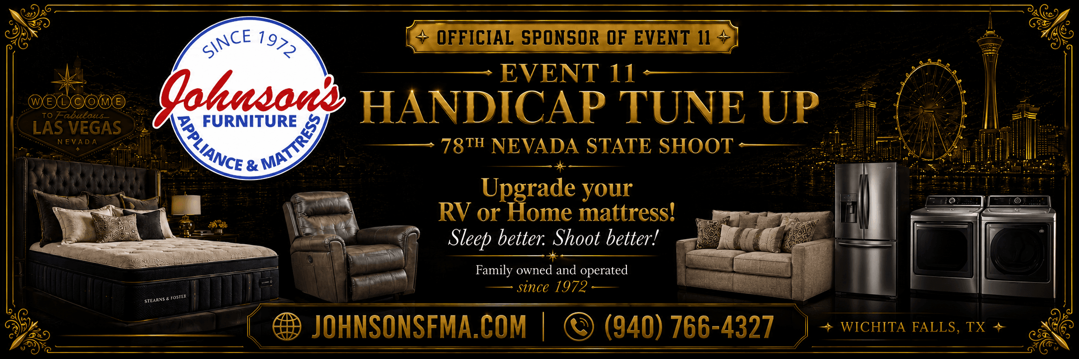 Johnson's Furniture, Appliance & Mattress — Event sponsor banner