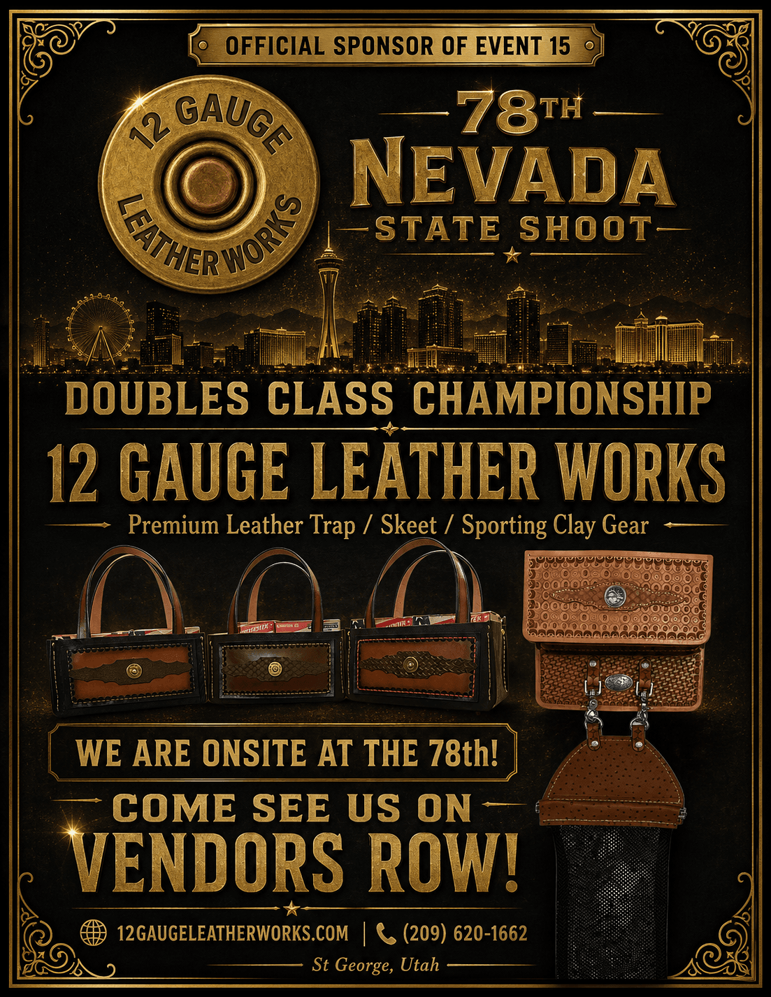 12 Gauge Leather Works — Event sponsor full-page ad
