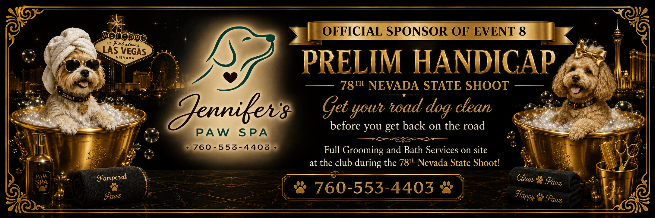 Jennifer's Paw Spa — Event sponsor banner
