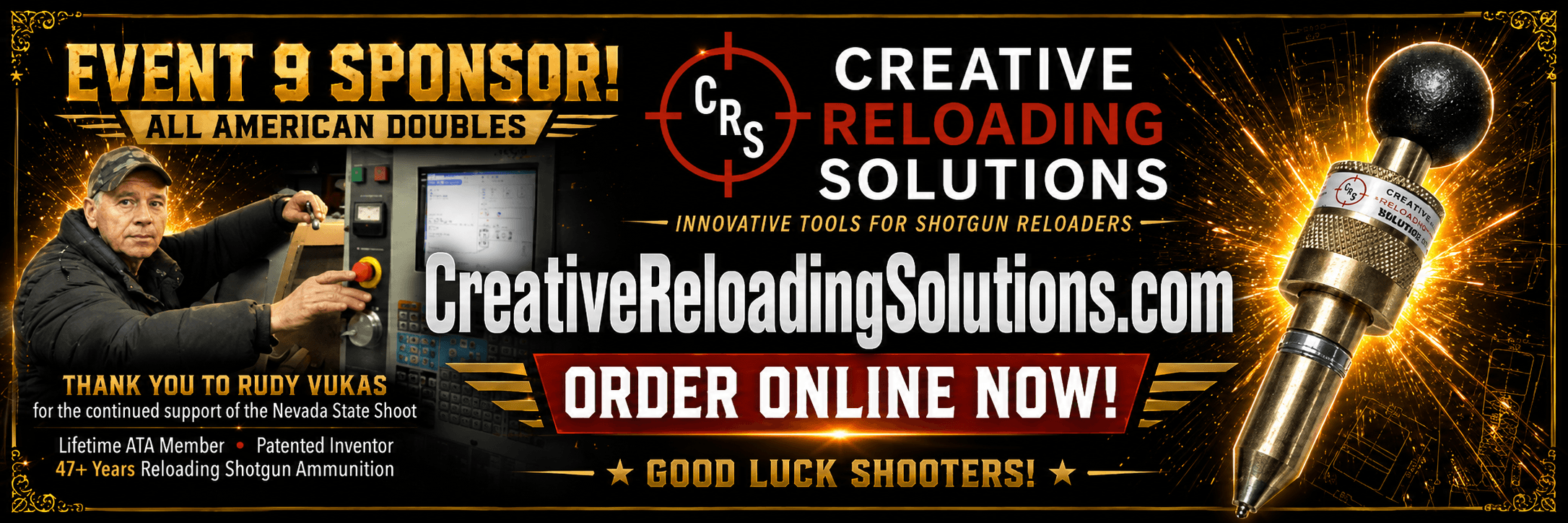 Creative Reloading Solutions — Event sponsor banner
